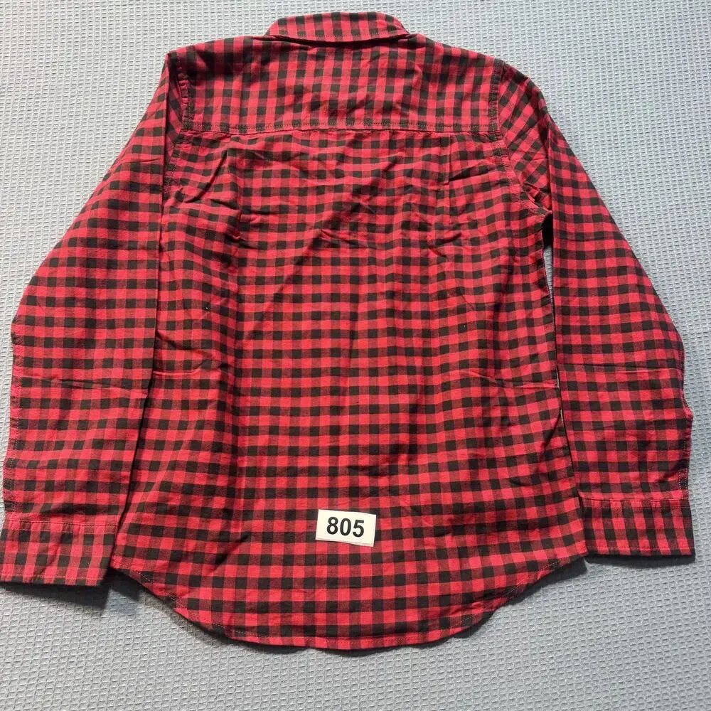 The Children's Place‎ Dad Matching Short Sleeve Plaid Shirt Boy's Sz L Brand New